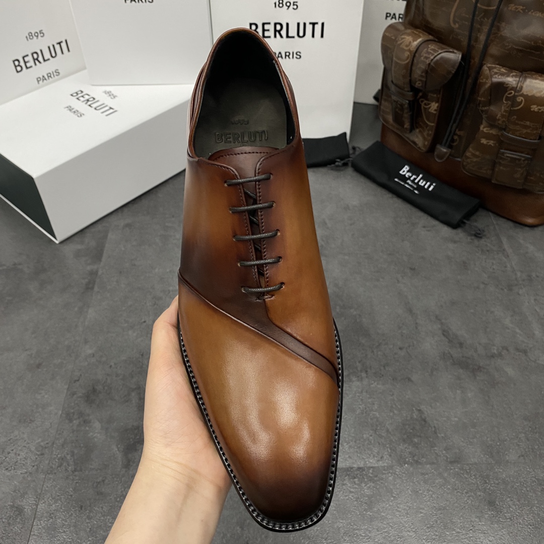 💋💍Berlut*/布鲁提 手工精品男士正装皮鞋  专柜同步火热款牛津鞋  成功人士标配 固特异工艺  