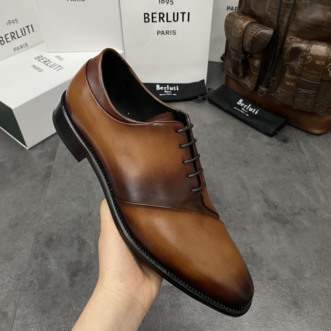 💋💍Berlut*/布鲁提 手工精品男士正装皮鞋  专柜同步火热款牛津鞋  成功人士标配 固特异工艺  