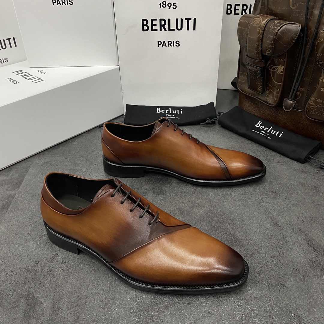 💋💍Berlut*/布鲁提 手工精品男士正装皮鞋  专柜同步火热款牛津鞋  成功人士标配 固特异工艺  
