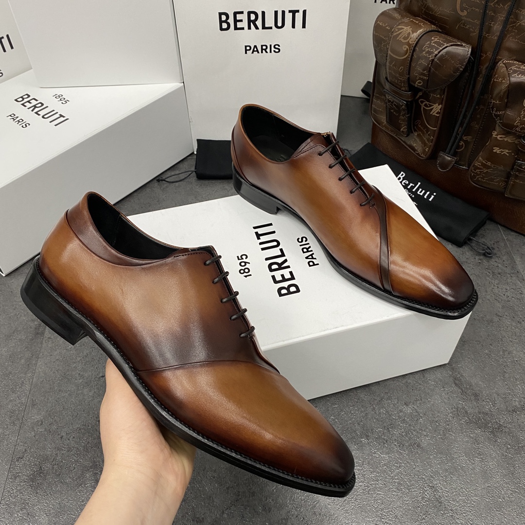 💋💍Berlut*/布鲁提 手工精品男士正装皮鞋  专柜同步火热款牛津鞋  成功人士标配 固特异工艺  