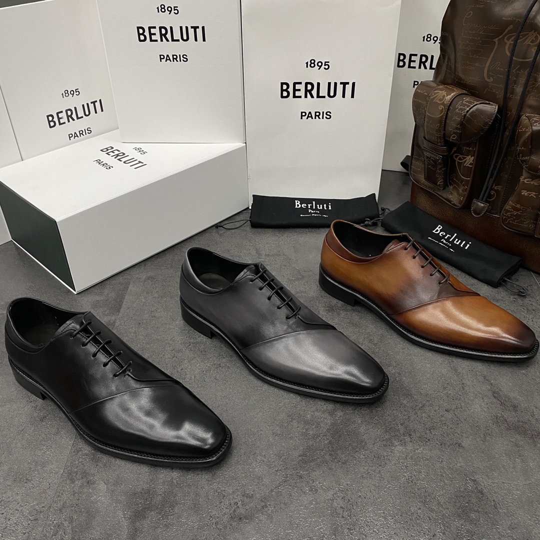 💋💍Berlut*/布鲁提 手工精品男士正装皮鞋  专柜同步火热款牛津鞋  成功人士标配 固特异工艺  