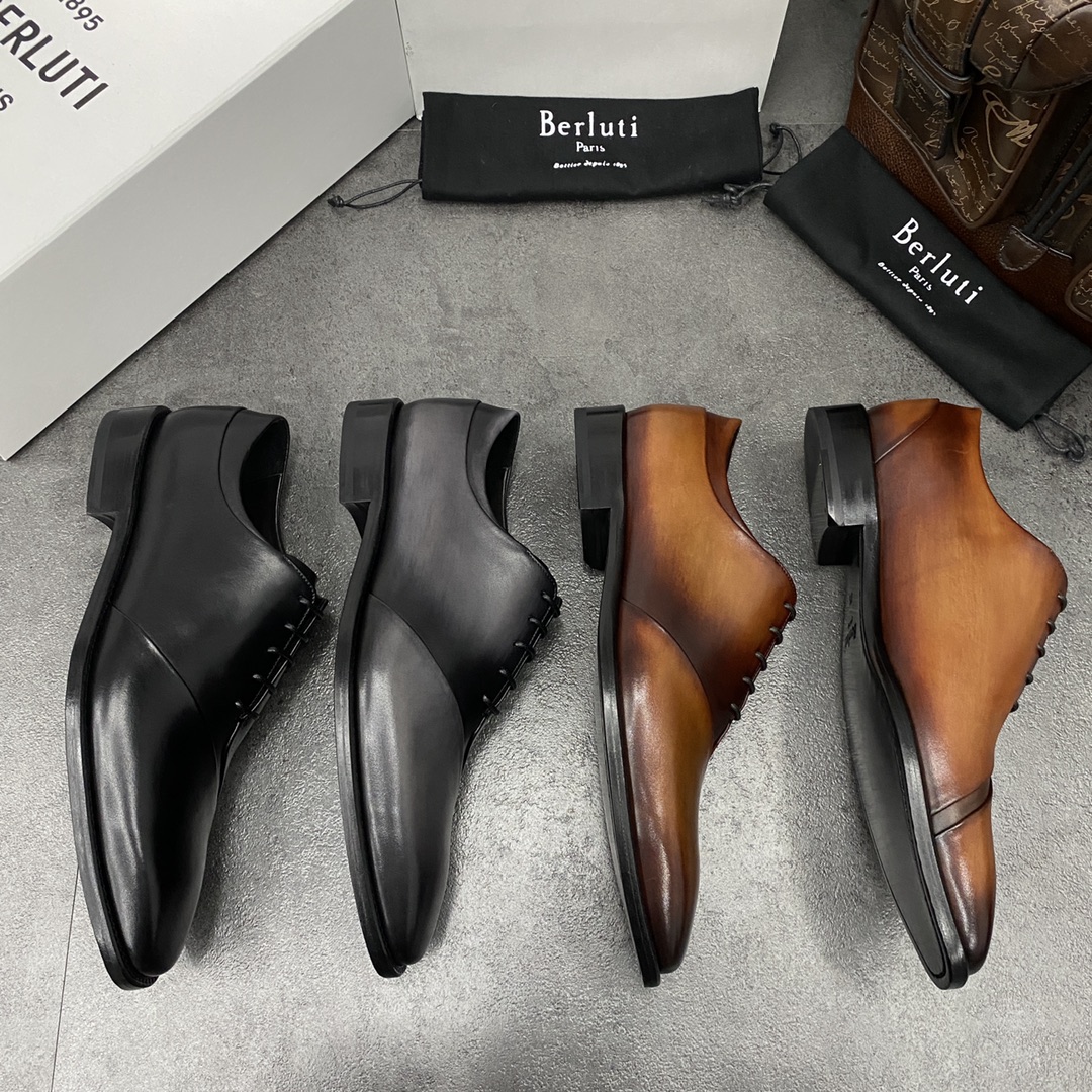 💋💍Berlut*/布鲁提 手工精品男士正装皮鞋  专柜同步火热款牛津鞋  成功人士标配 固特异工艺  