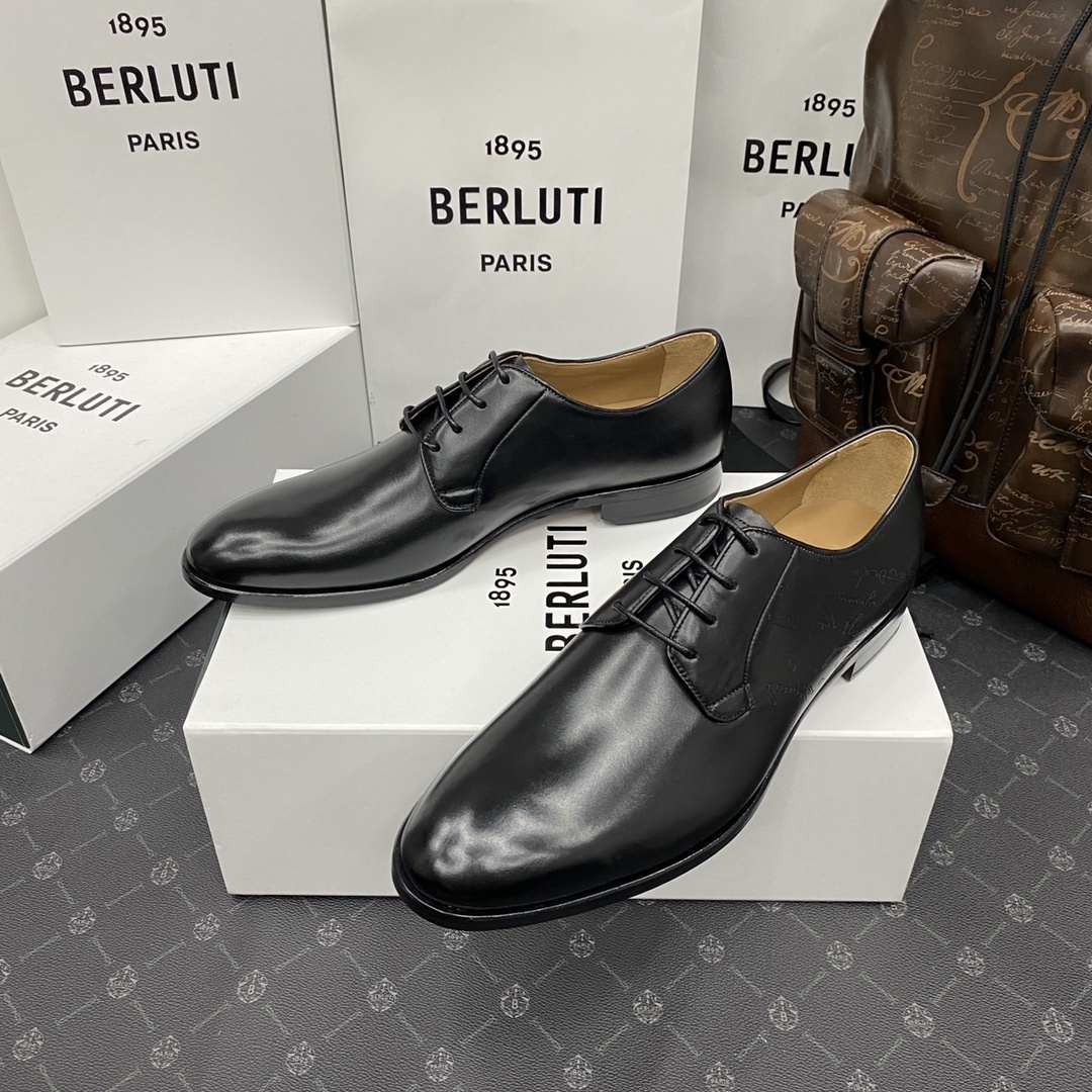💋💍Berlut*/布鲁提 手工精品男士正装皮鞋 专柜同步火热款牛津鞋 成功人士标配 固特异工艺