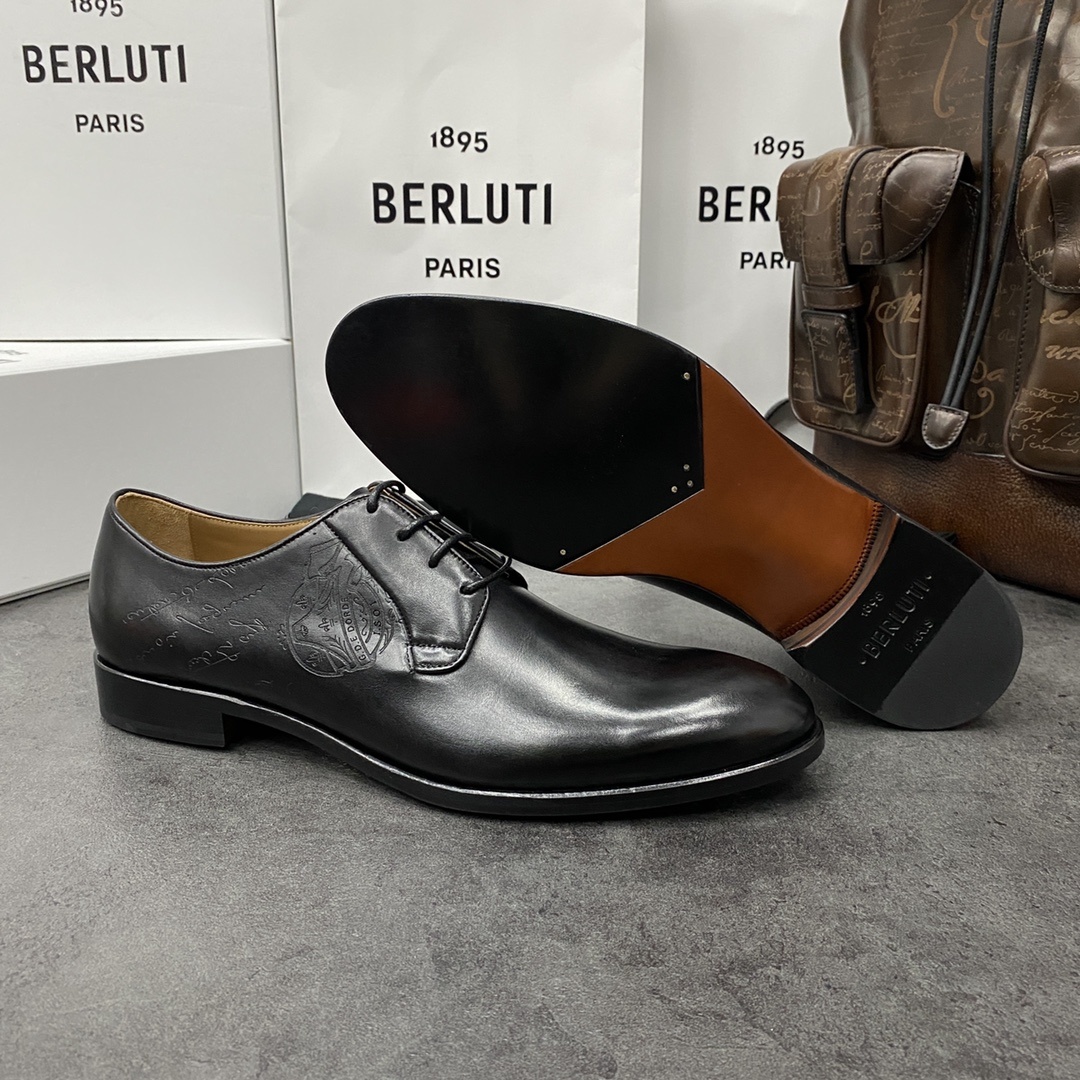💋💍Berlut*/布鲁提 手工精品男士正装皮鞋 专柜同步火热款牛津鞋 成功人士标配 固特异工艺