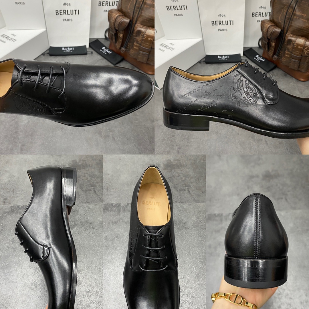 💋💍Berlut*/布鲁提 手工精品男士正装皮鞋 专柜同步火热款牛津鞋 成功人士标配 固特异工艺