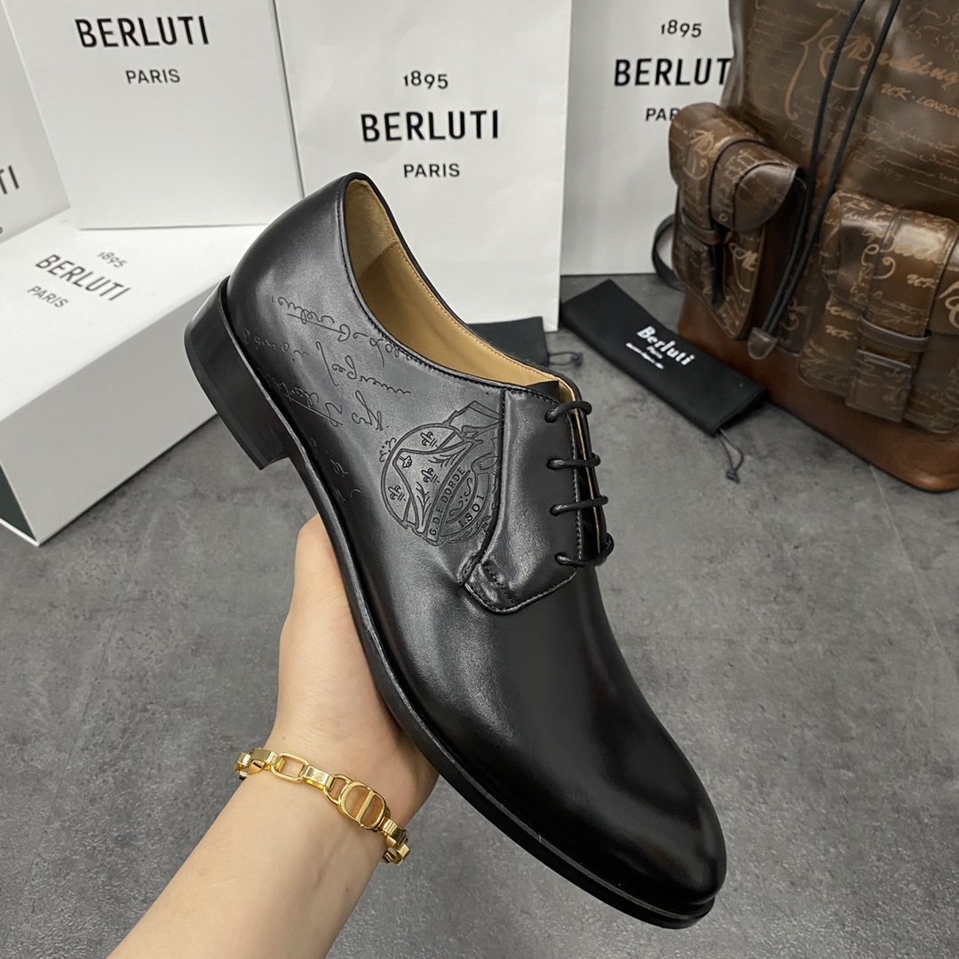 💋💍Berlut*/布鲁提 手工精品男士正装皮鞋 专柜同步火热款牛津鞋 成功人士标配 固特异工艺