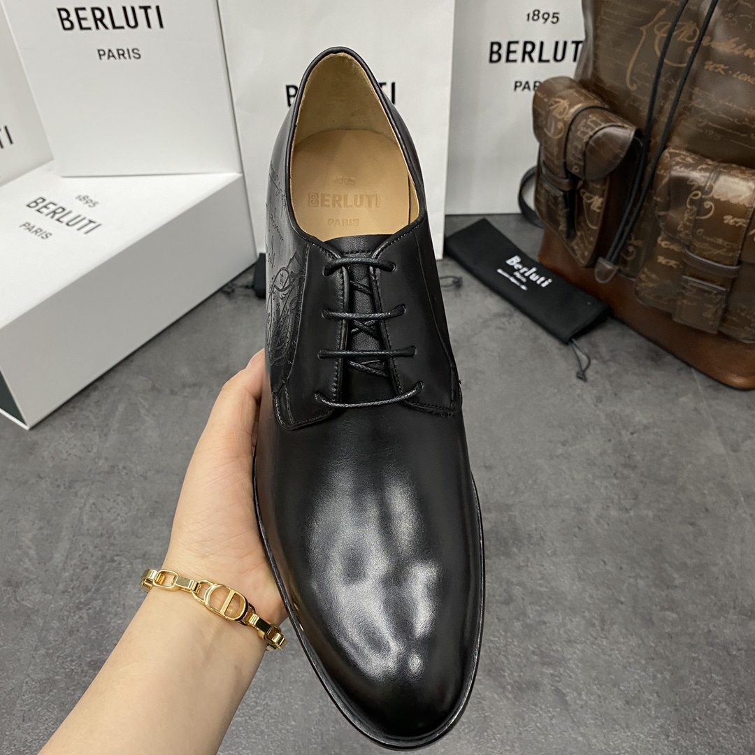 💋💍Berlut*/布鲁提 手工精品男士正装皮鞋 专柜同步火热款牛津鞋 成功人士标配 固特异工艺