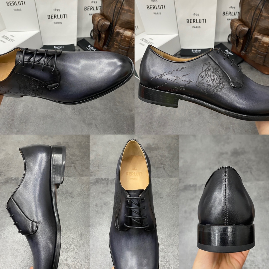 💋💍Berlut*/布鲁提 手工精品男士正装皮鞋 专柜同步火热款牛津鞋 成功人士标配 固特异工艺