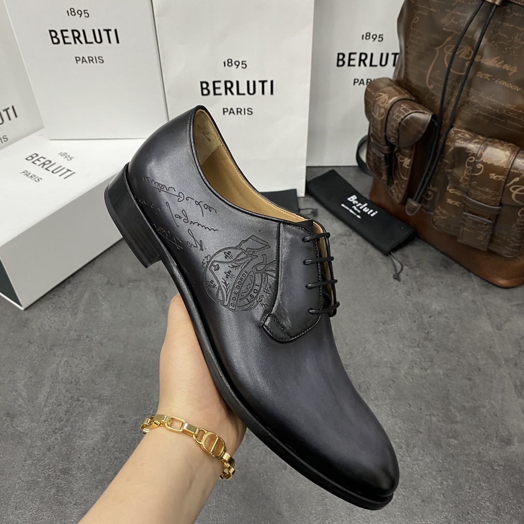 💋💍Berlut*/布鲁提 手工精品男士正装皮鞋 专柜同步火热款牛津鞋 成功人士标配 固特异工艺