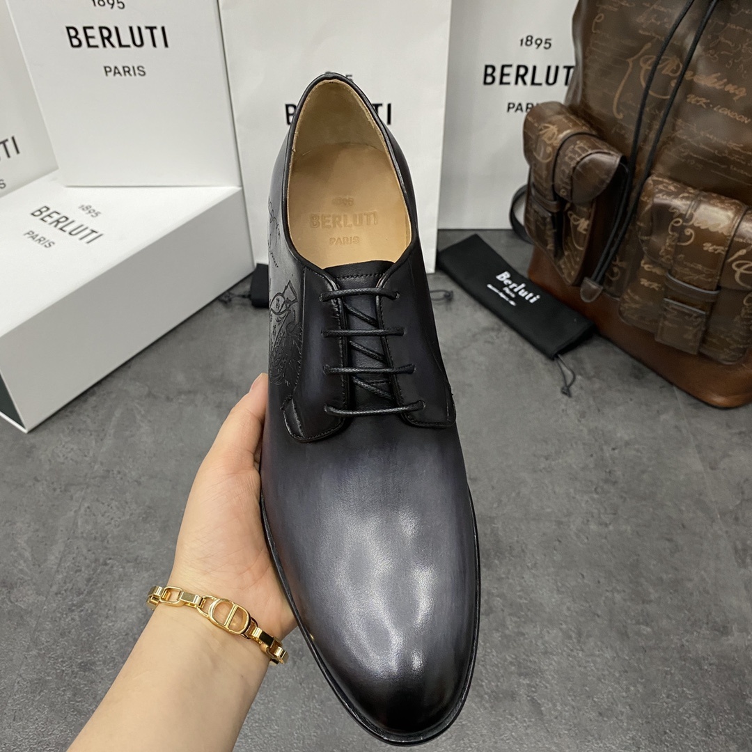 💋💍Berlut*/布鲁提 手工精品男士正装皮鞋 专柜同步火热款牛津鞋 成功人士标配 固特异工艺