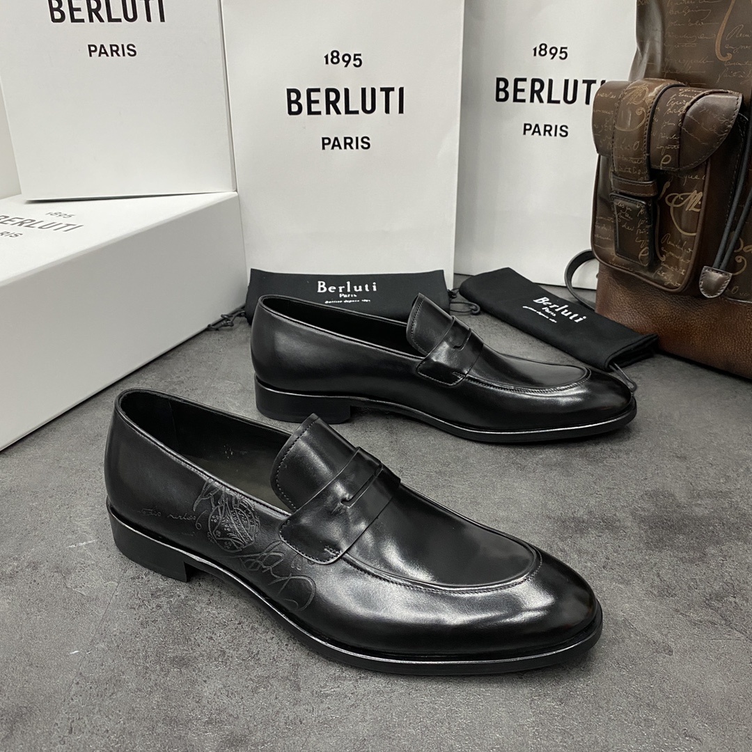 💋💍Berlut*/布鲁提 手工精品男士正装皮鞋 专柜同步火热款Andy乐福皮鞋 成功人士标配 固特