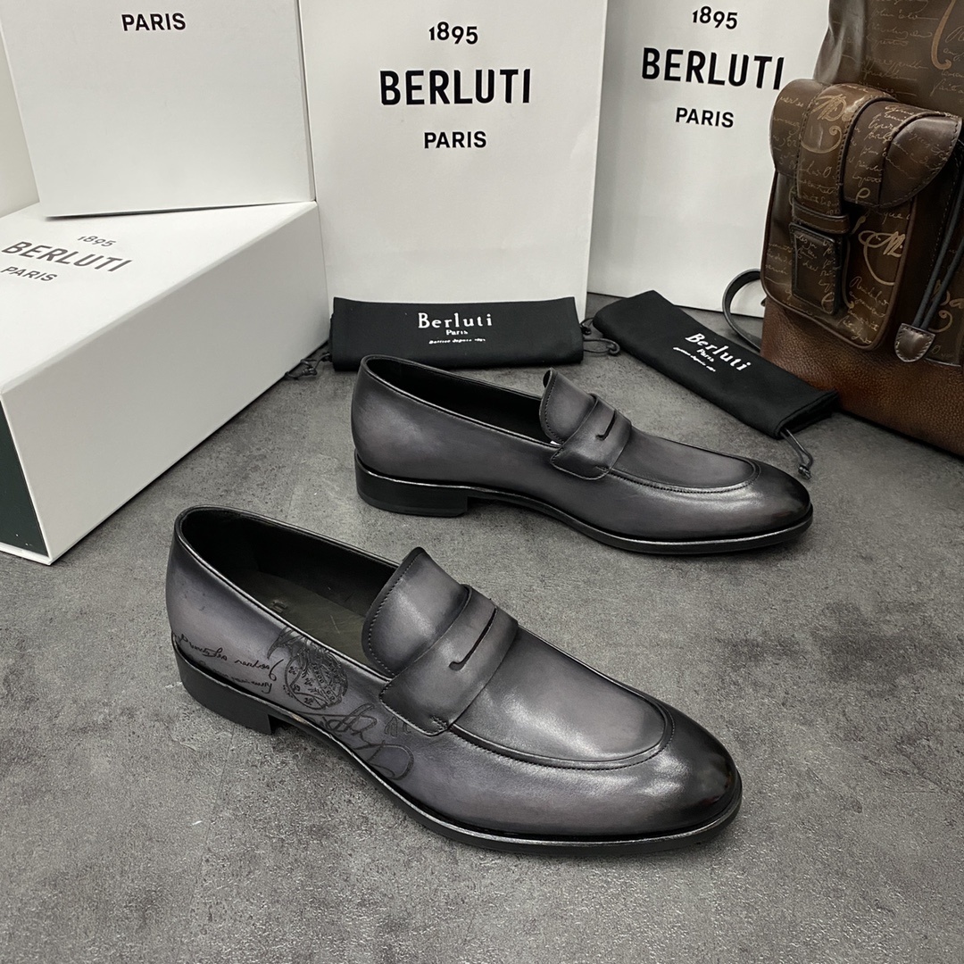 💋💍Berlut*/布鲁提 手工精品男士正装皮鞋 专柜同步火热款Andy乐福皮鞋 成功人士标配 固特
