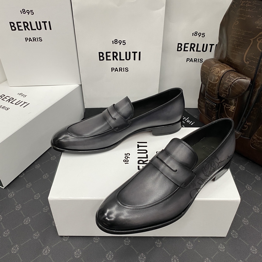 💋💍Berlut*/布鲁提 手工精品男士正装皮鞋 专柜同步火热款Andy乐福皮鞋 成功人士标配 固特