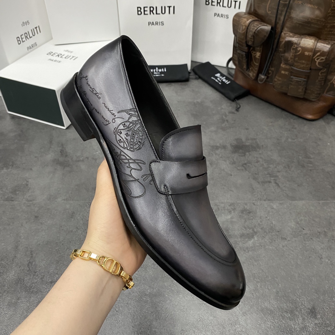 💋💍Berlut*/布鲁提 手工精品男士正装皮鞋 专柜同步火热款Andy乐福皮鞋 成功人士标配 固特