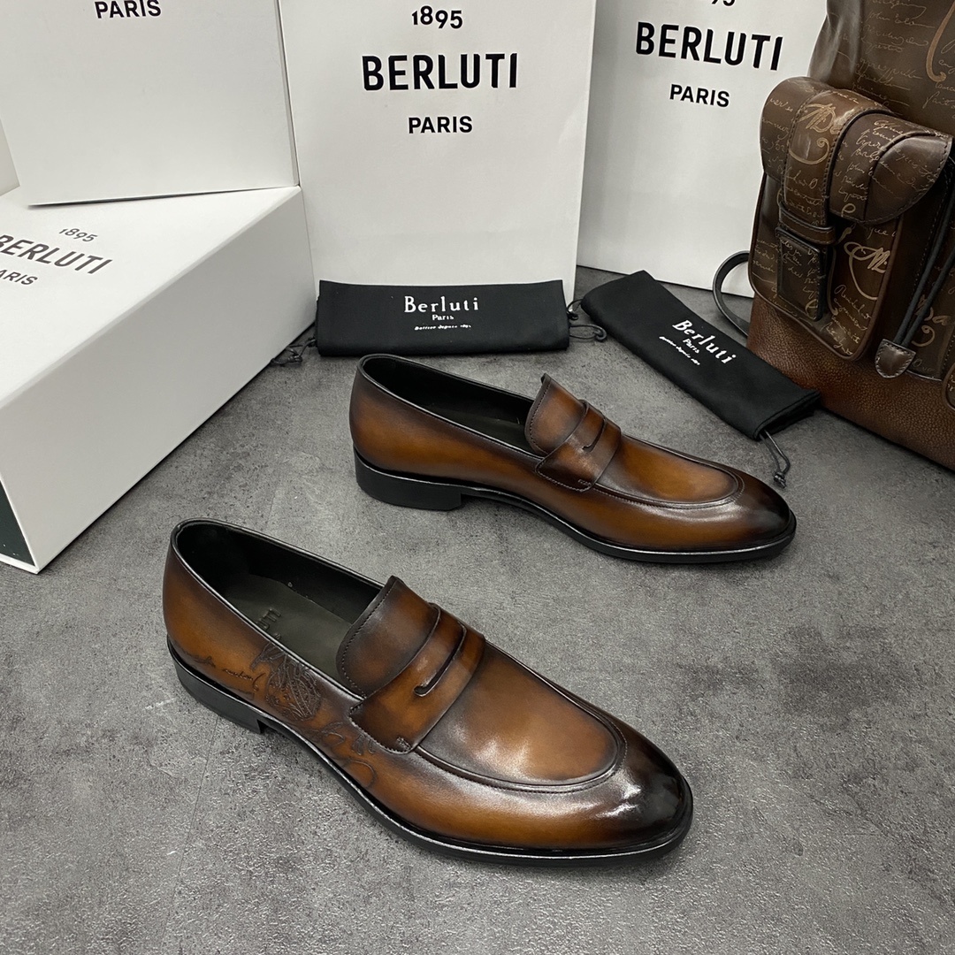 💋💍Berlut*/布鲁提 手工精品男士正装皮鞋 专柜同步火热款Andy乐福皮鞋 成功人士标配 固特