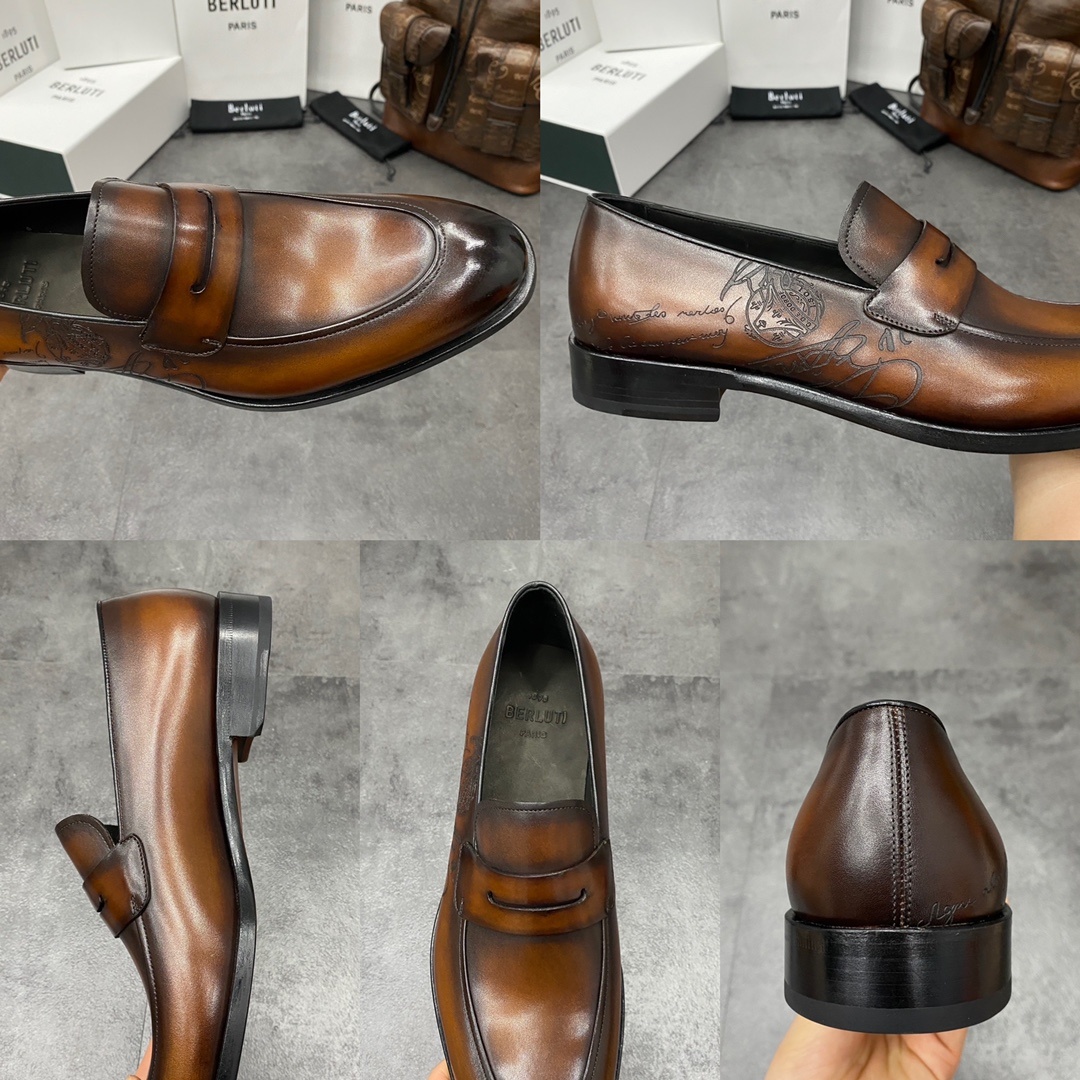 💋💍Berlut*/布鲁提 手工精品男士正装皮鞋 专柜同步火热款Andy乐福皮鞋 成功人士标配 固特