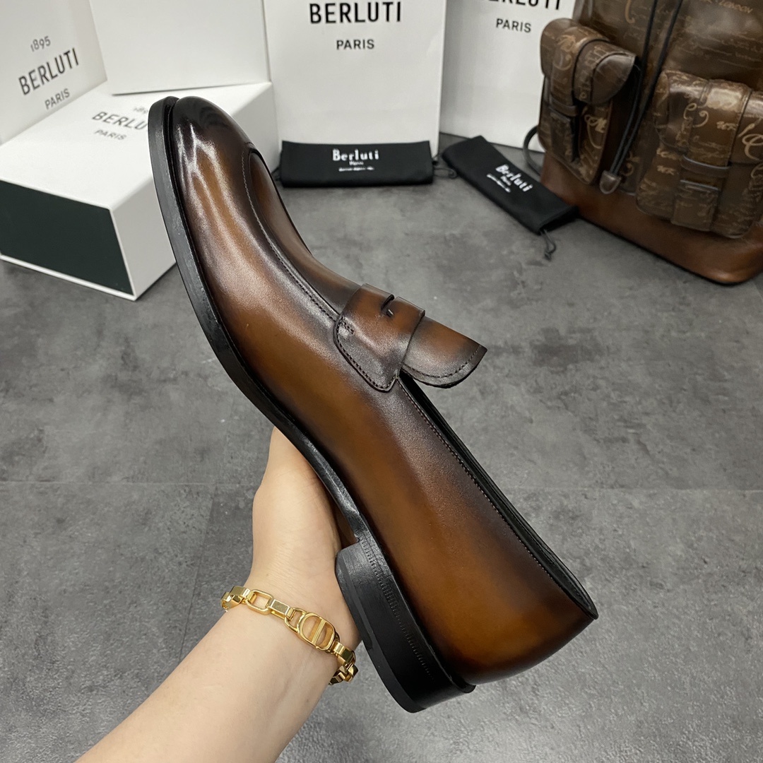 💋💍Berlut*/布鲁提 手工精品男士正装皮鞋 专柜同步火热款Andy乐福皮鞋 成功人士标配 固特