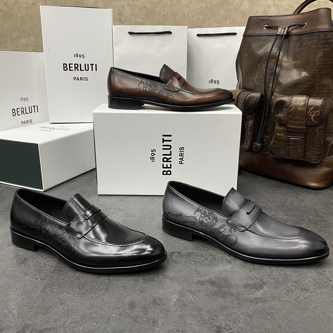 💋💍Berlut*/布鲁提 手工精品男士正装皮鞋 专柜同步火热款Andy乐福皮鞋 成功人士标配 固特