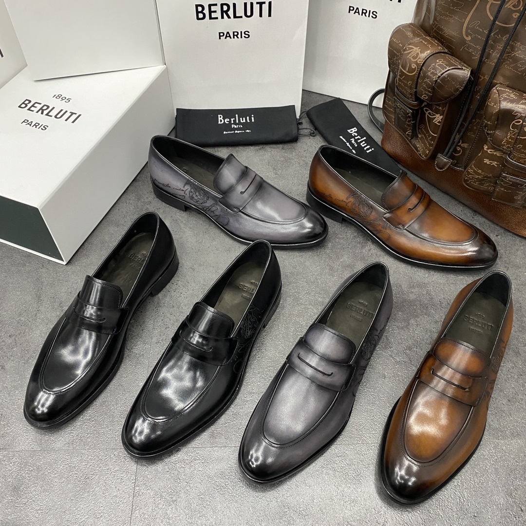 💋💍Berlut*/布鲁提 手工精品男士正装皮鞋 专柜同步火热款Andy乐福皮鞋 成功人士标配 固特