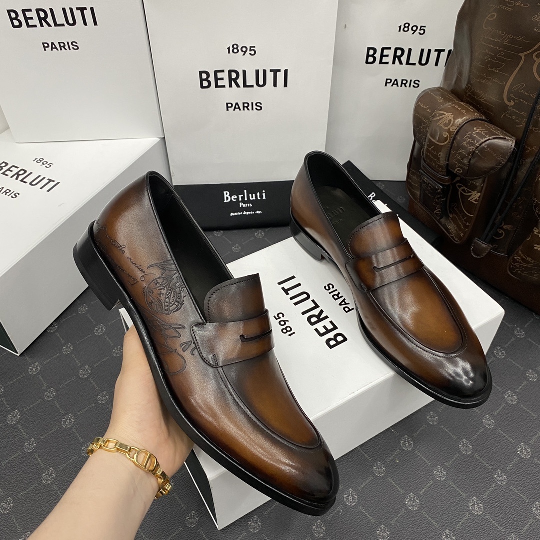💋💍Berlut*/布鲁提 手工精品男士正装皮鞋 专柜同步火热款Andy乐福皮鞋 成功人士标配 固特