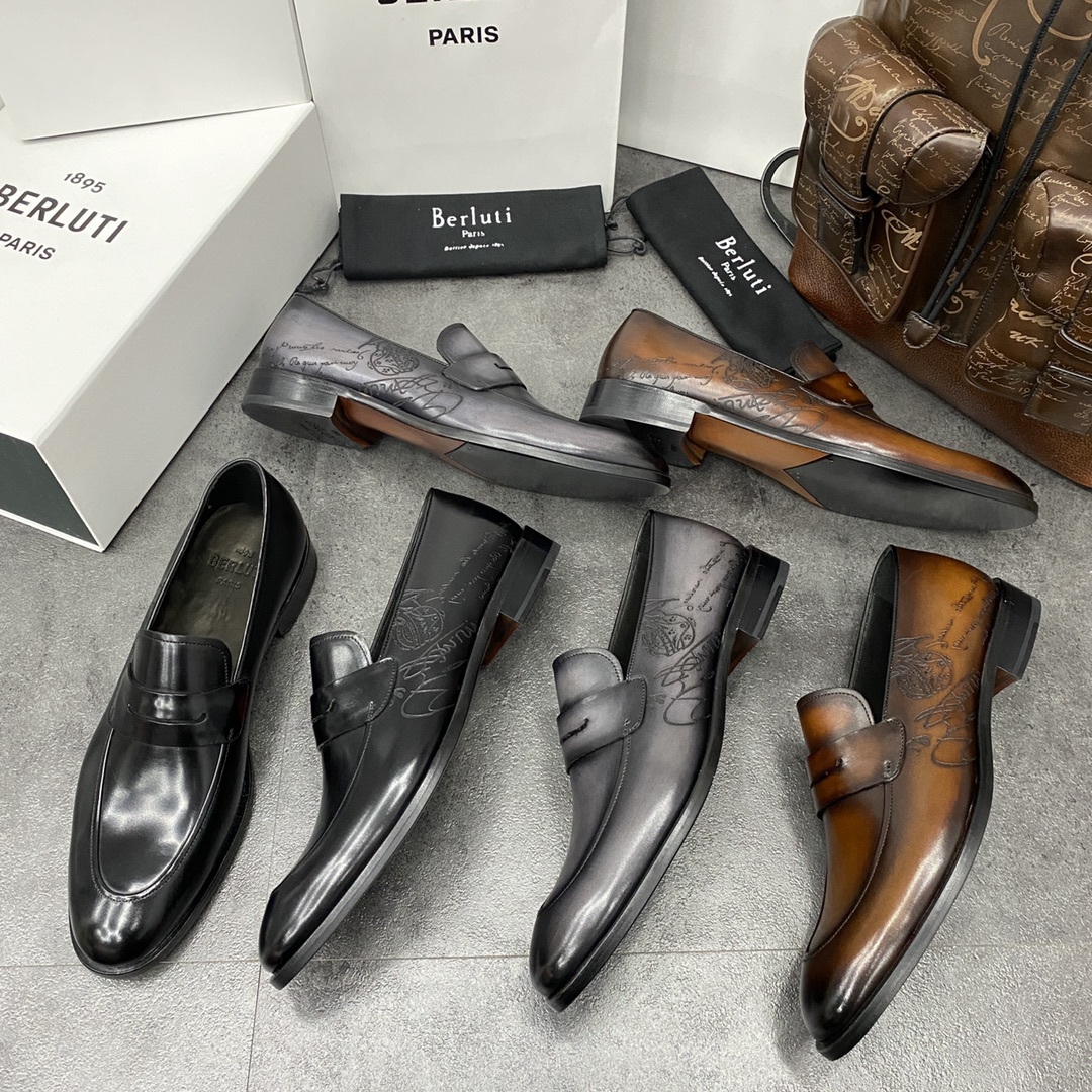 💋💍Berlut*/布鲁提 手工精品男士正装皮鞋 专柜同步火热款Andy乐福皮鞋 成功人士标配 固特