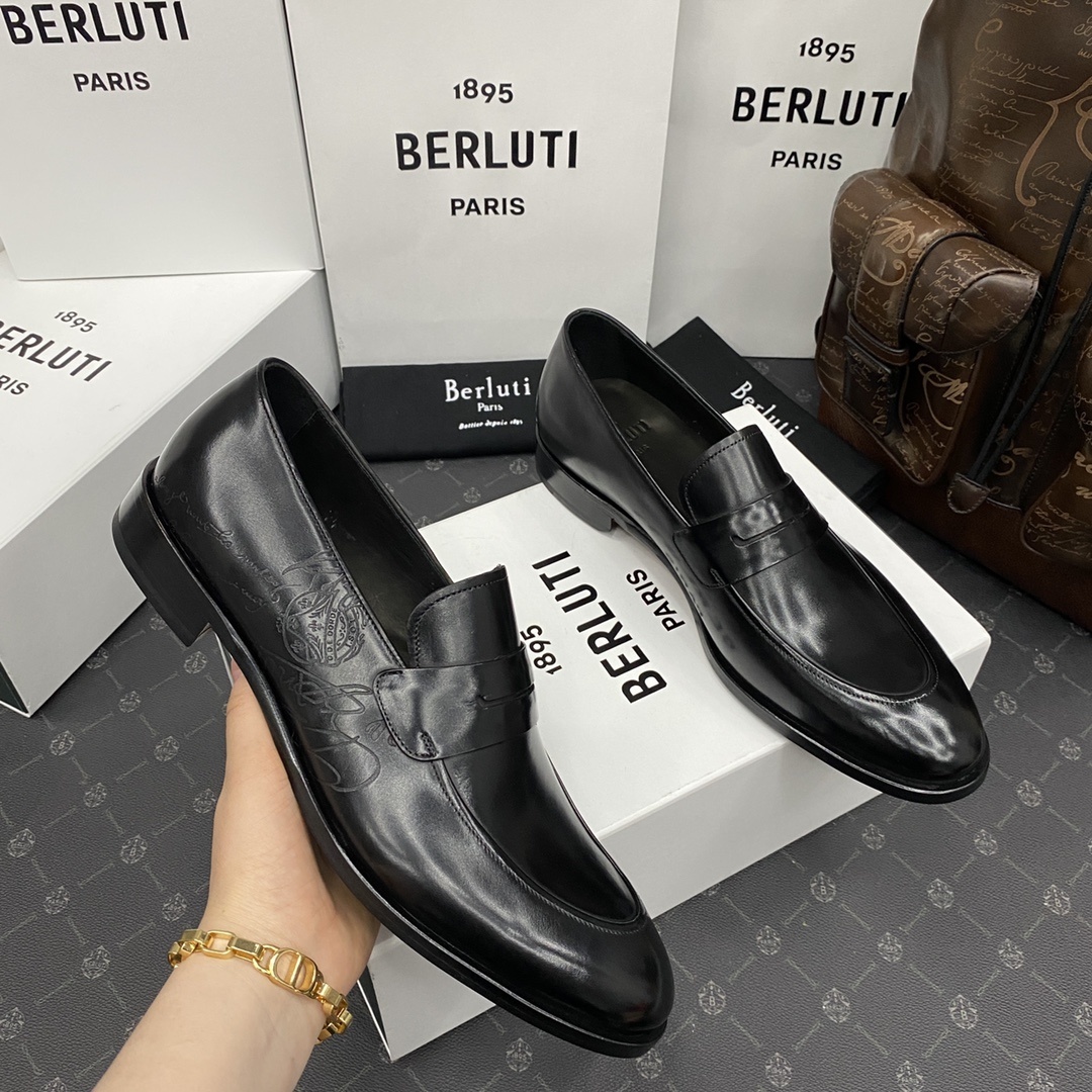 💋💍Berlut*/布鲁提 手工精品男士正装皮鞋 专柜同步火热款Andy乐福皮鞋 成功人士标配 固特