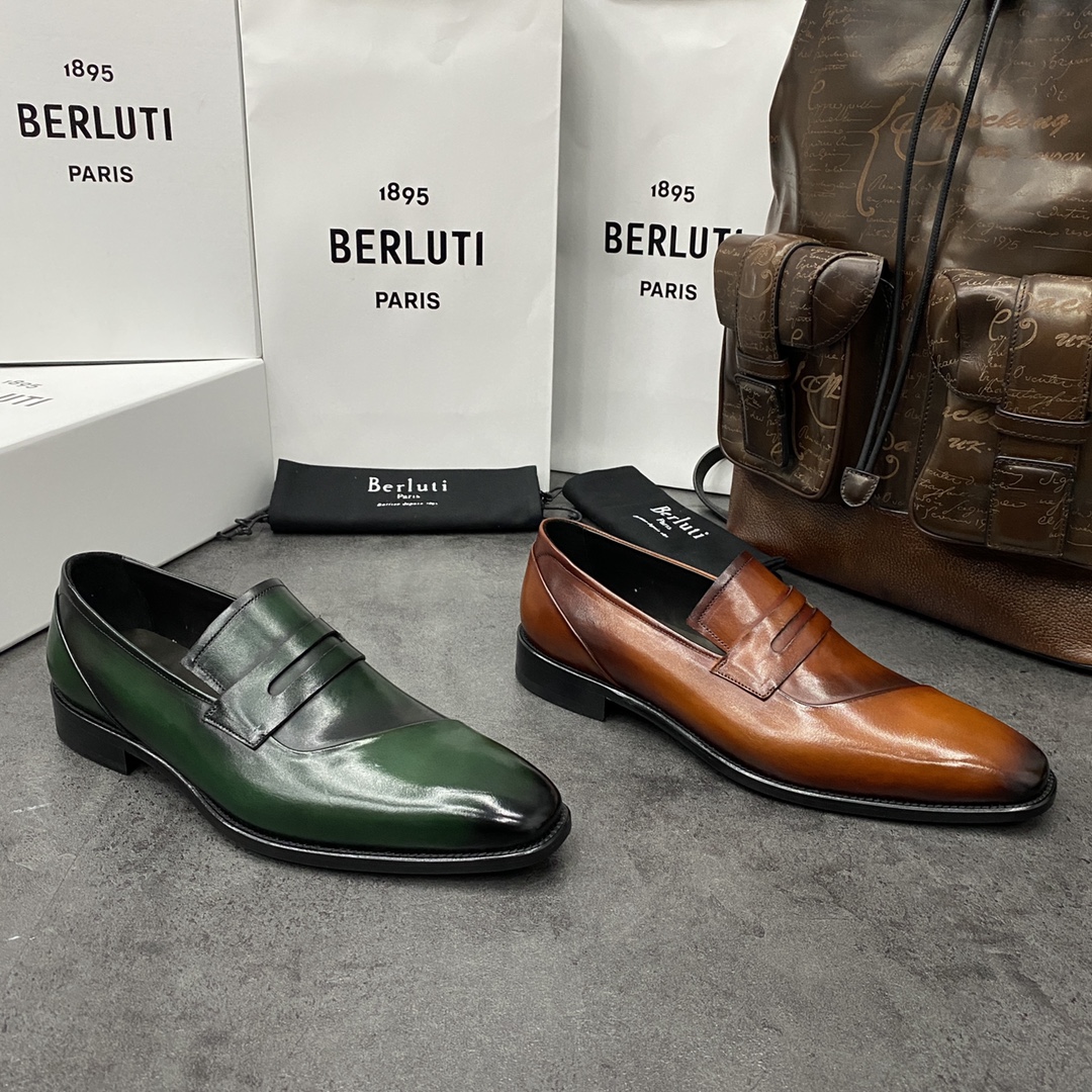 💋💍Berlut*/布鲁提 手工精品男士正装皮鞋  专柜同步火热款Andy乐福皮鞋  成功人士标配 固特