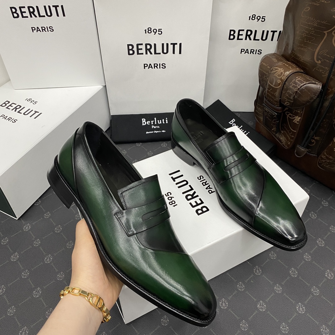 💋💍Berlut*/布鲁提 手工精品男士正装皮鞋  专柜同步火热款Andy乐福皮鞋  成功人士标配 固特