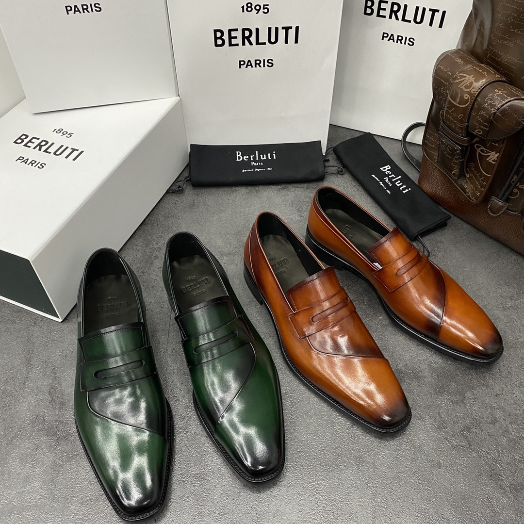 💋💍Berlut*/布鲁提 手工精品男士正装皮鞋  专柜同步火热款Andy乐福皮鞋  成功人士标配 固特