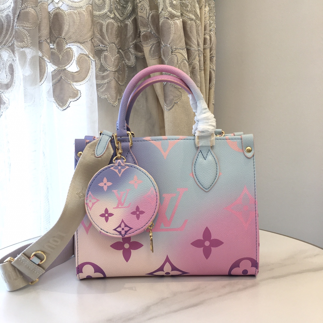 Louis Vuitton LV Onthego Bags Handbags Pink Printing Monogram Canvas Spring Collection M59856