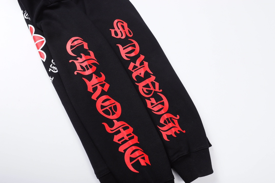 High Street Fashion: Sanskrit Hat Coat with Rubber Stamping – 420g Cotton Zipper T-Shirt - 图片 7
