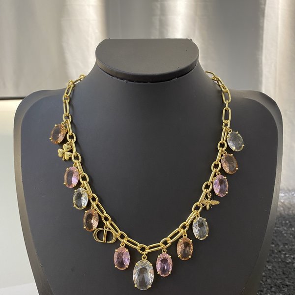 Dior Jewelry Necklaces & Pendants Pink Set With Diamonds