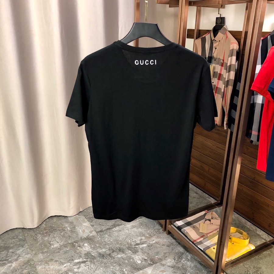 情侣款穿220斤码数M-4XL古奇Gucci*原单品质衣服请认准洗水唛️澳洲新丝光棉️最新款男装短袖T恤