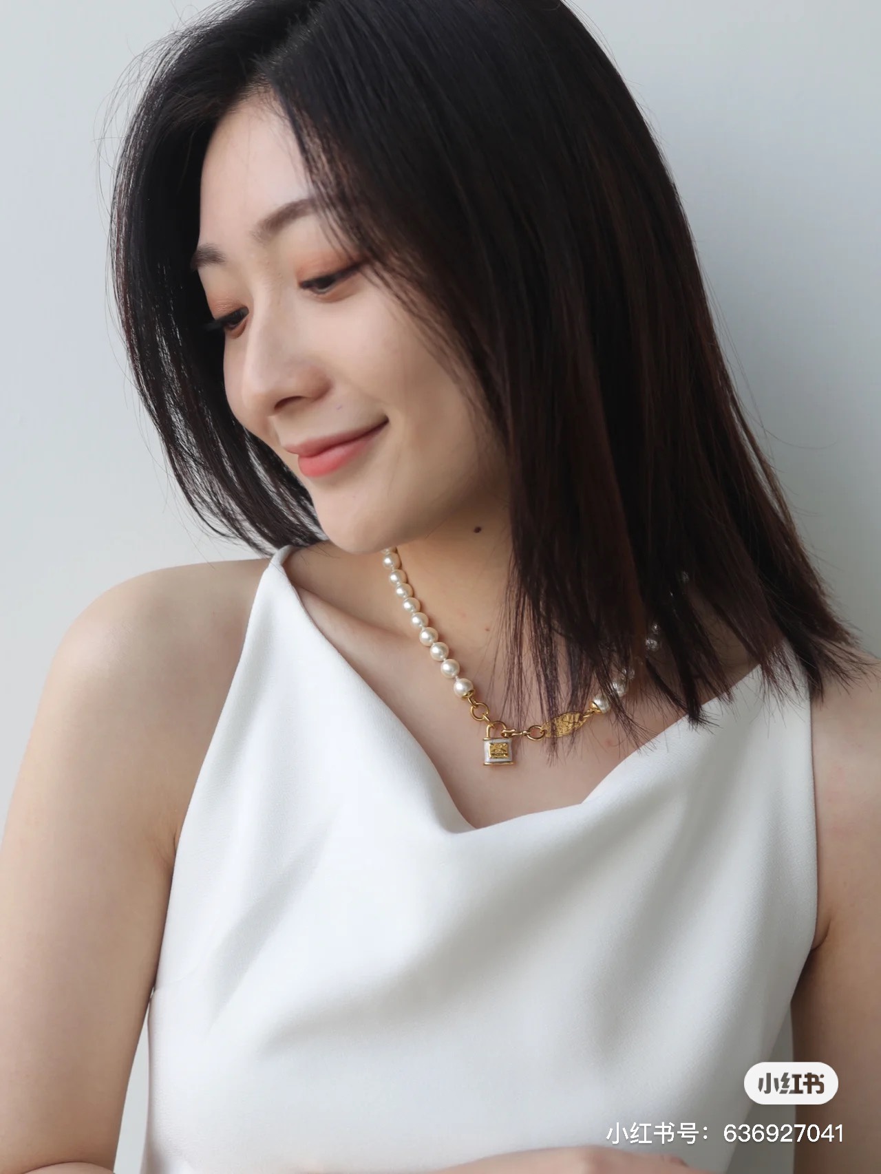 NO:103487,Queen Mother's Lock Pearl Necklace Two-color Spot, Queen Mother's Necklace, Necklace19860909西太后锁头珍珠项链两色现货,西太后项链,necklace,Jewelry