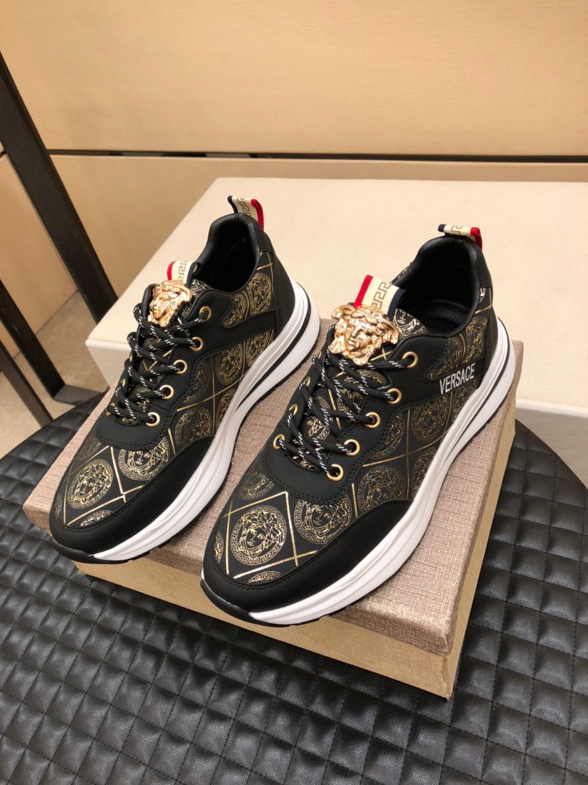 I5   范思哲休闲运动男鞋，鞋面原版进口皮面➕进口头层真皮内里。完美极致奢华大气， 众多明星至爱  简约大气，经典与时尚，高端品质