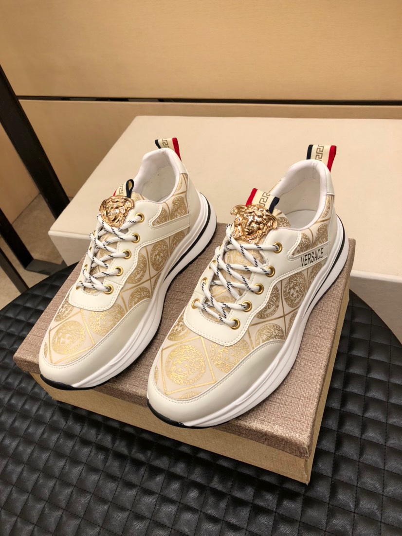 I5   范思哲休闲运动男鞋，鞋面原版进口皮面➕进口头层真皮内里。完美极致奢华大气， 众多明星至爱  简约大气，经典与时尚，高端品质