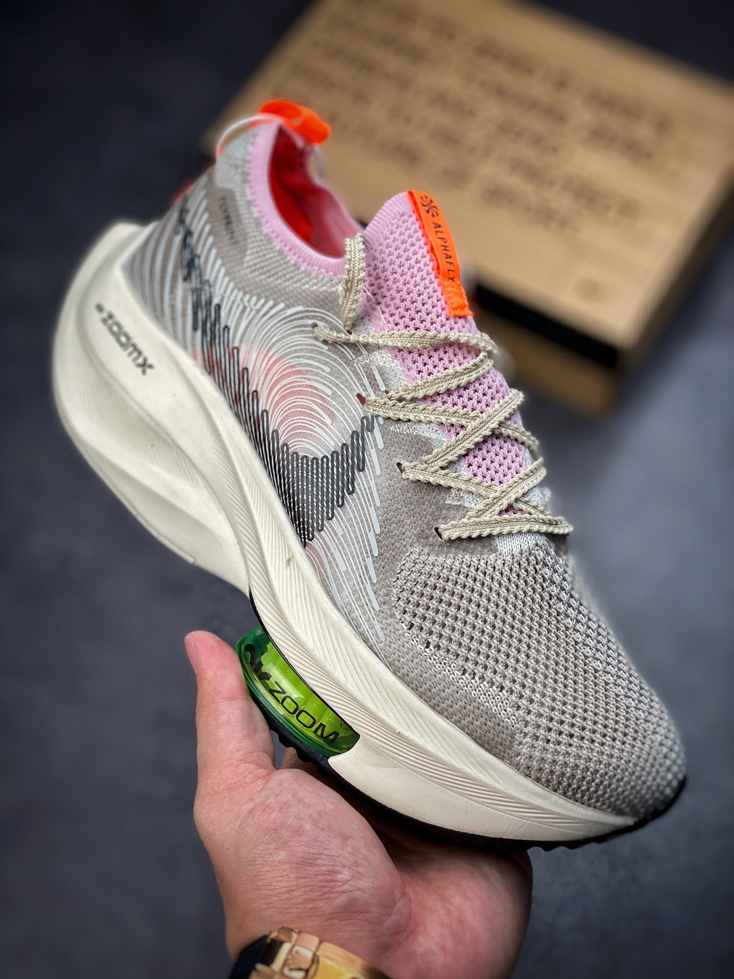 240 Nike Air Zoom Alphafly NEXT％破2代马拉松气垫轻量超跑竞速运动慢跑鞋 DB0129-001