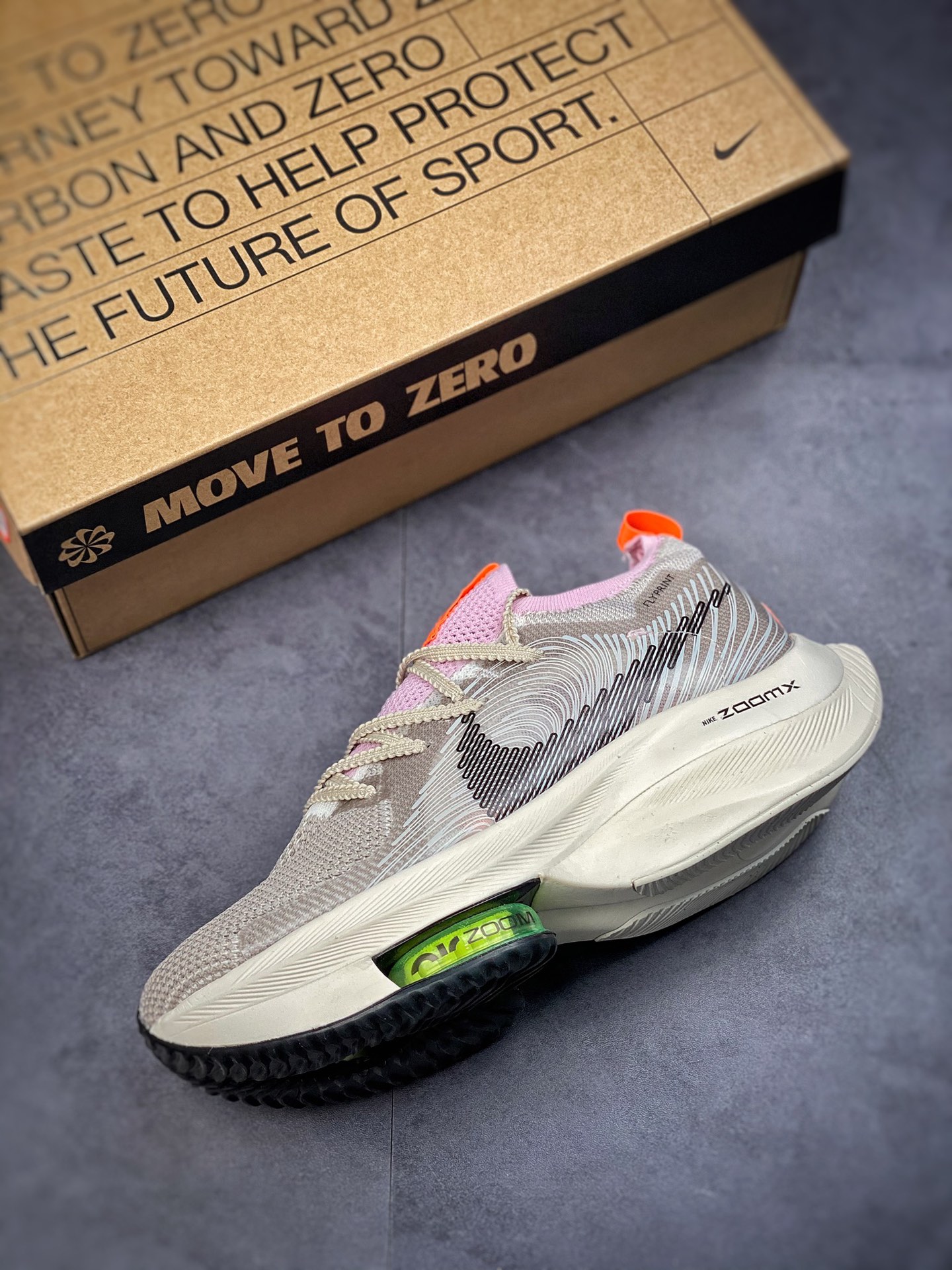 240 Nike Air Zoom Alphafly NEXT％破2代马拉松气垫轻量超跑竞速运动慢跑鞋 DB0129-001