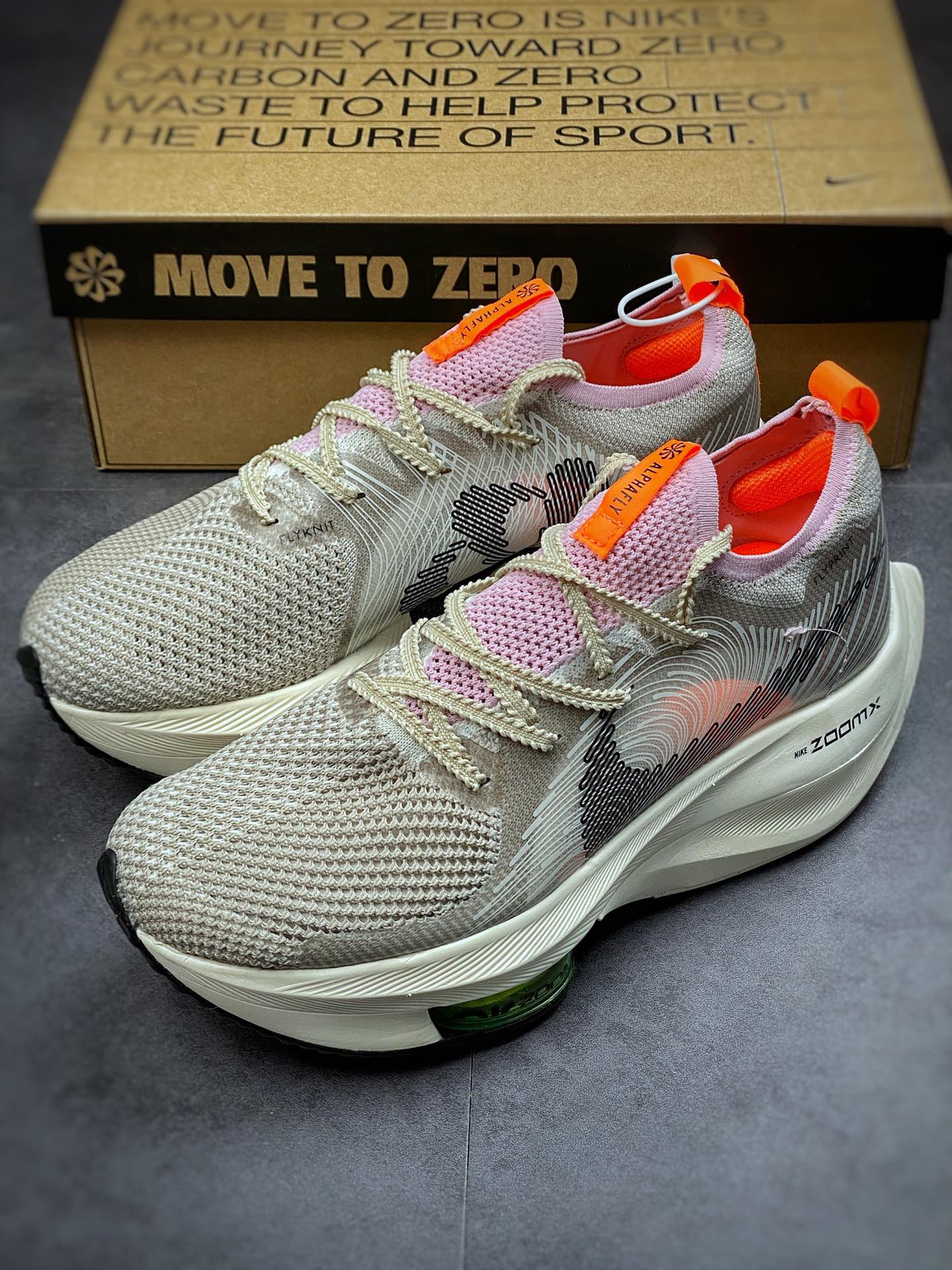 240 Nike Air Zoom Alphafly NEXT％破2代马拉松气垫轻量超跑竞速运动慢跑鞋 DB0129-001