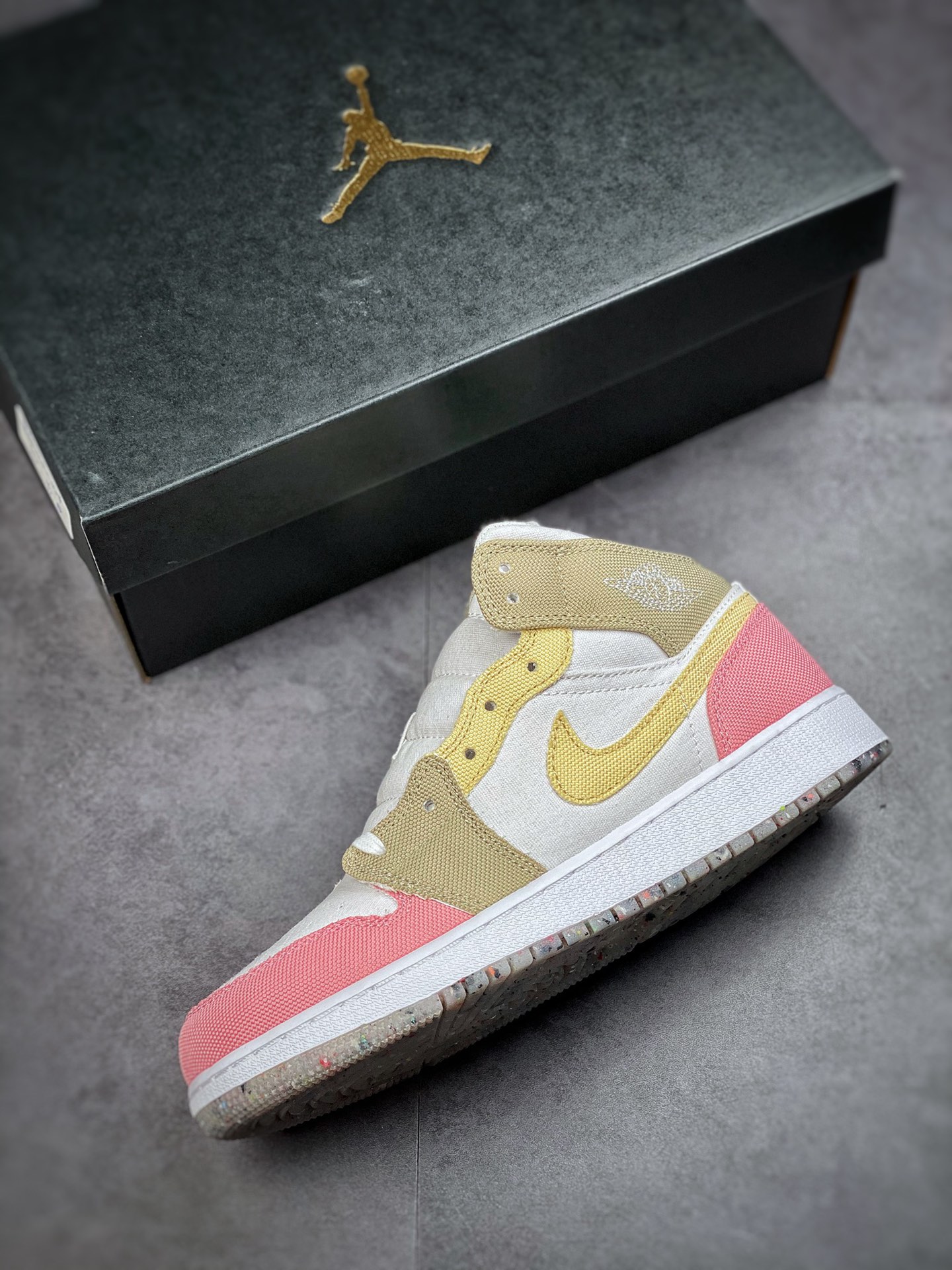 260 Air Jordan 1 Mid 粉白棕 市面唯一正确版本 DJ0338-100
