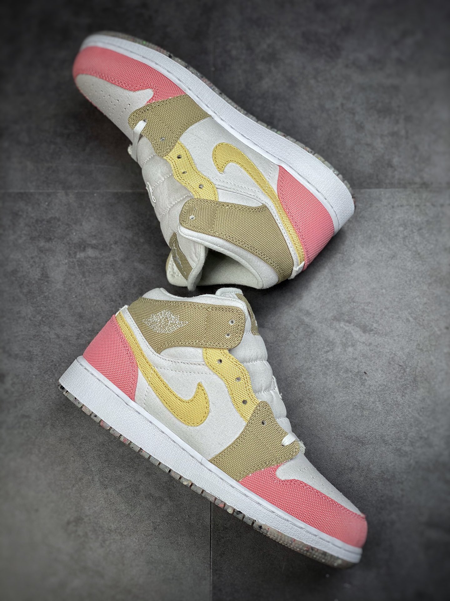 260 Air Jordan 1 Mid 粉白棕 市面唯一正确版本 DJ0338-100