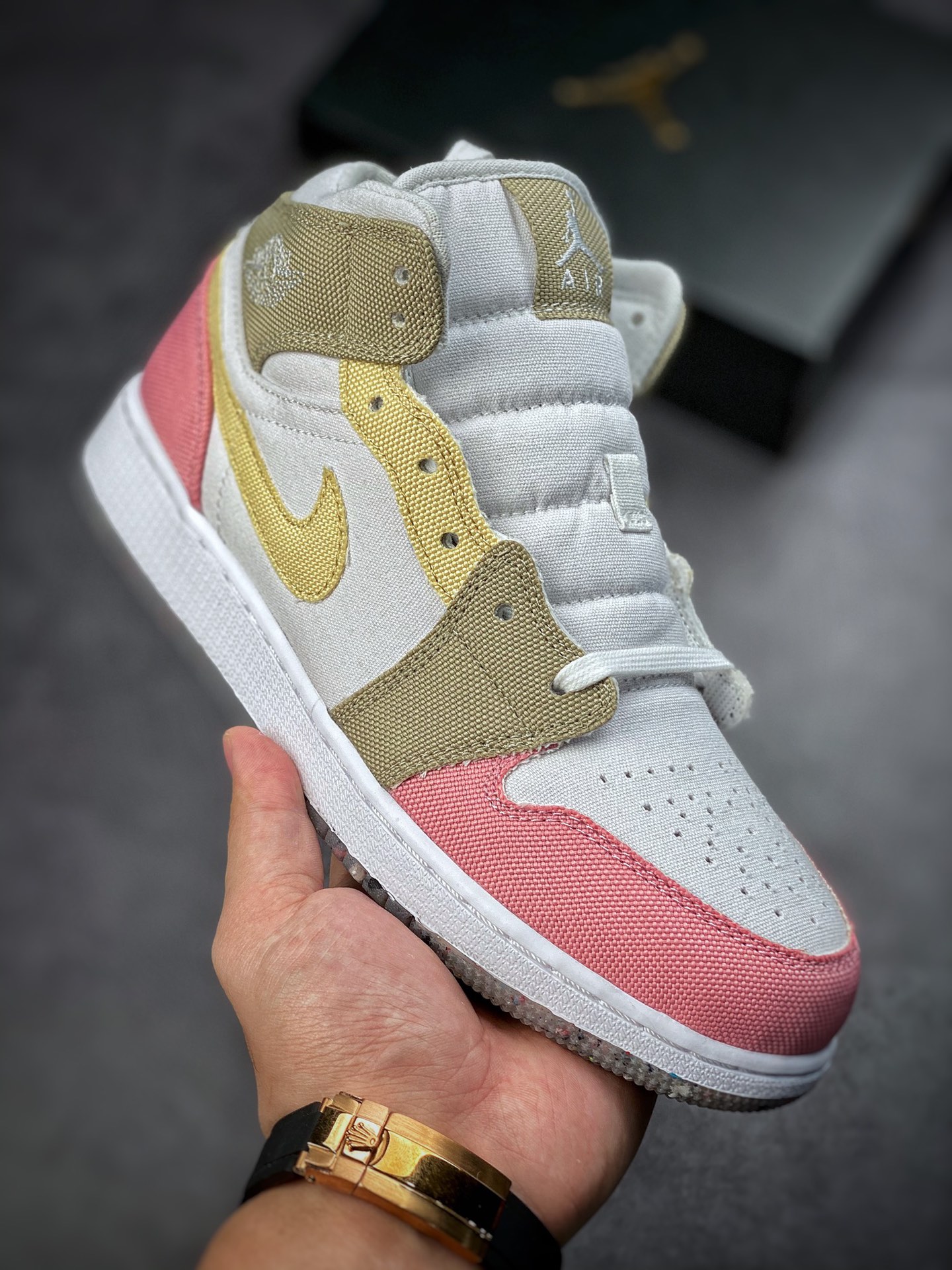 260 Air Jordan 1 Mid 粉白棕 市面唯一正确版本 DJ0338-100