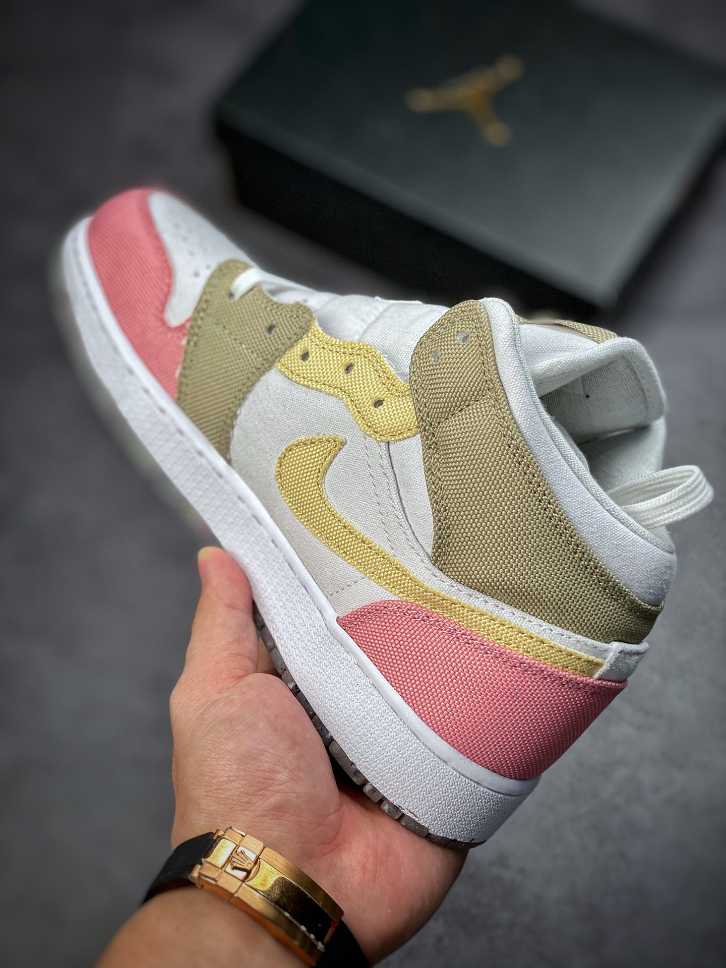 260 Air Jordan 1 Mid 粉白棕 市面唯一正确版本 DJ0338-100
