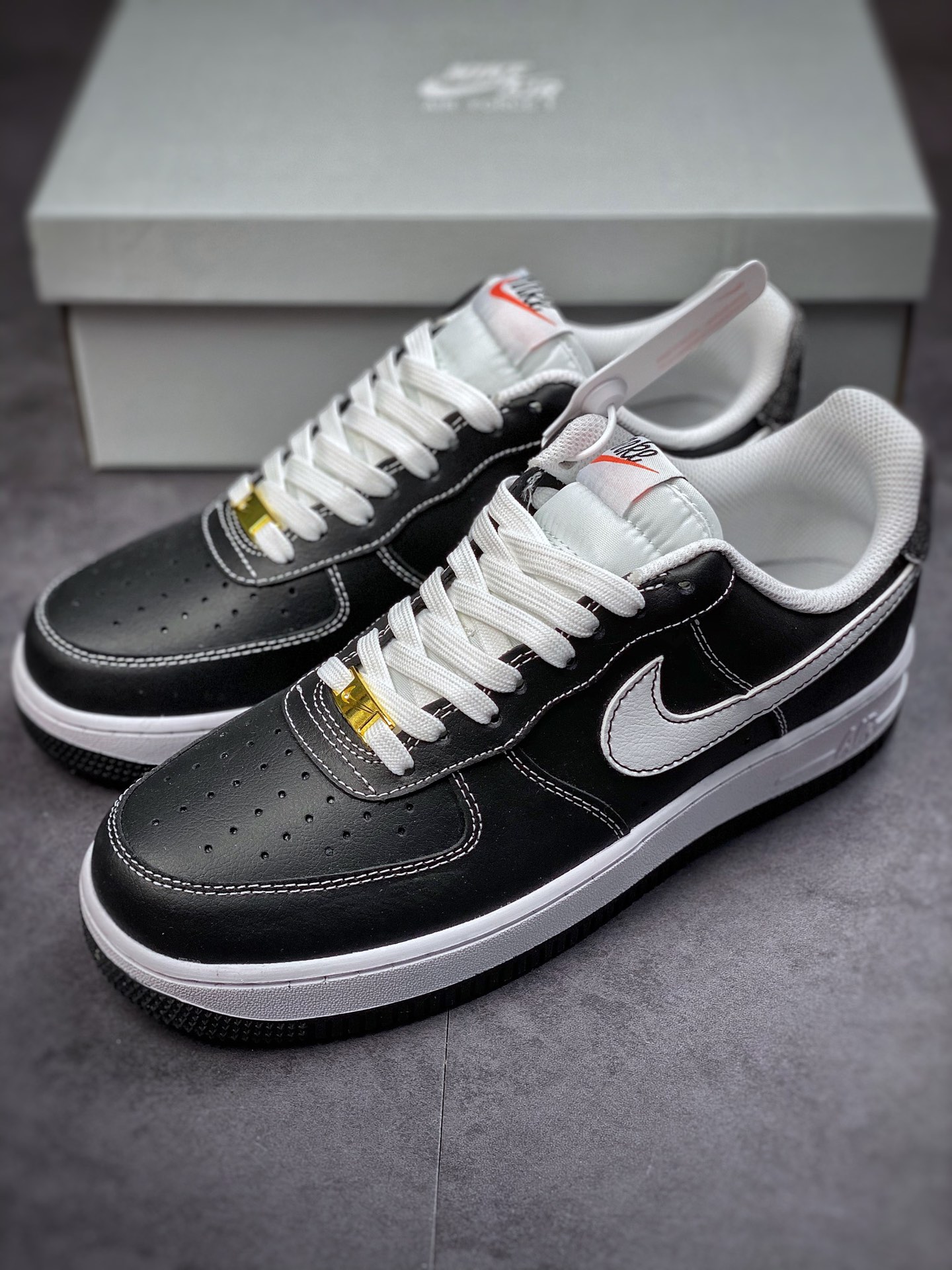 160 Nike Air Force 1 Low 07 黑白 #原楦头原纸板 DA8478-001