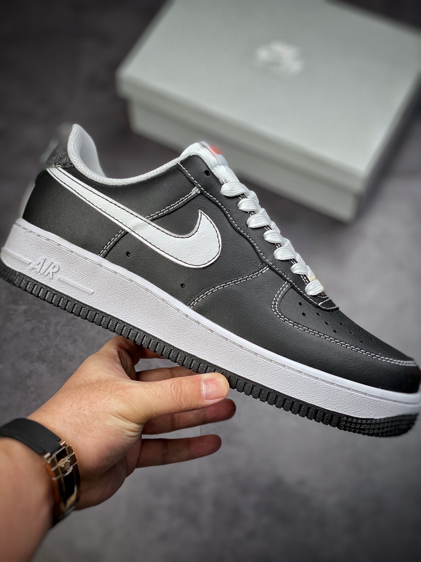 160 Nike Air Force 1 Low 07 黑白 #原楦头原纸板 DA8478-001
