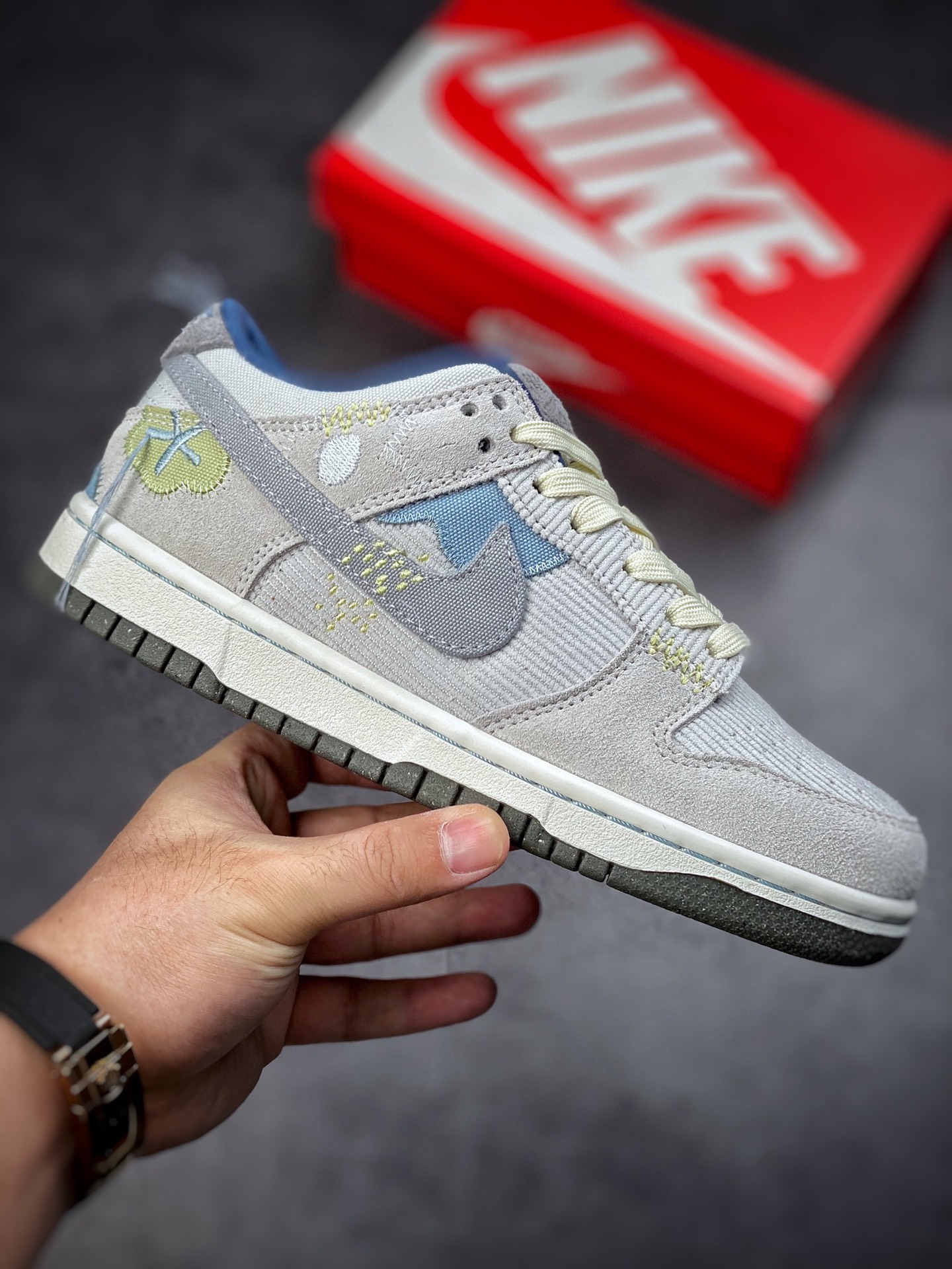 300 Nike Dunk Low Bright Side 灰蓝 灯芯绒 DQ5076-001