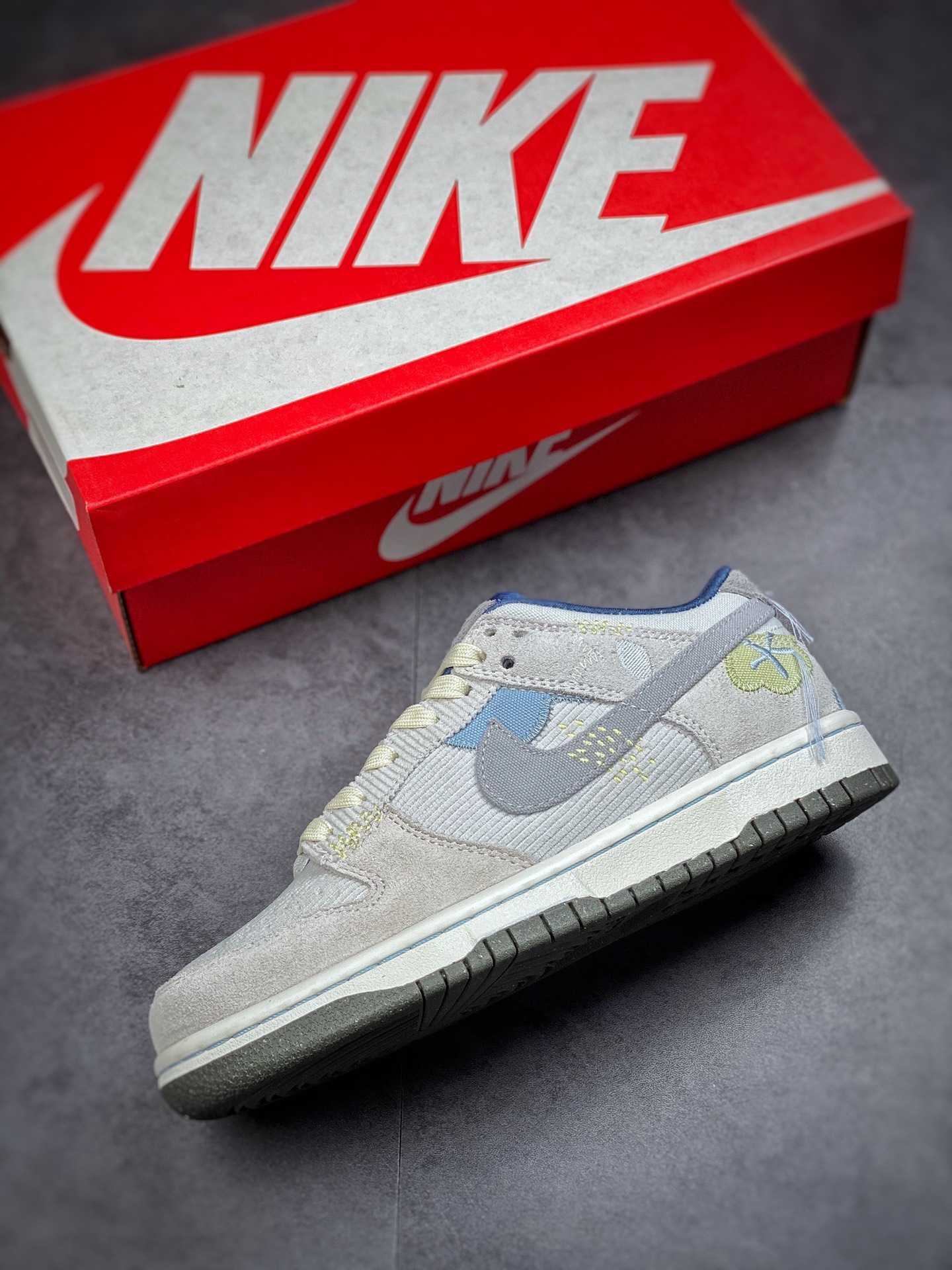 300 Nike Dunk Low Bright Side 灰蓝 灯芯绒 DQ5076-001