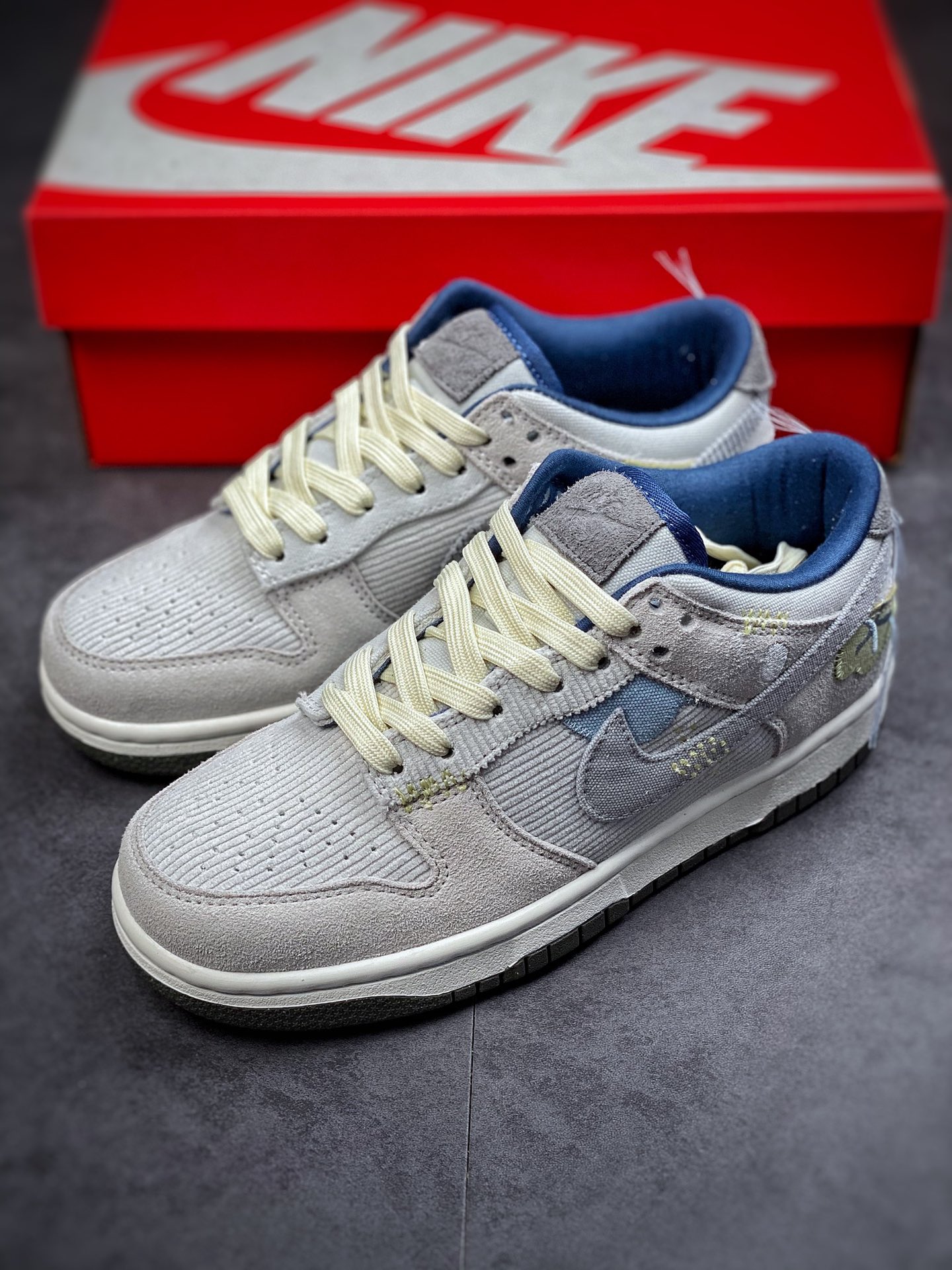 300 Nike Dunk Low Bright Side 灰蓝 灯芯绒 DQ5076-001