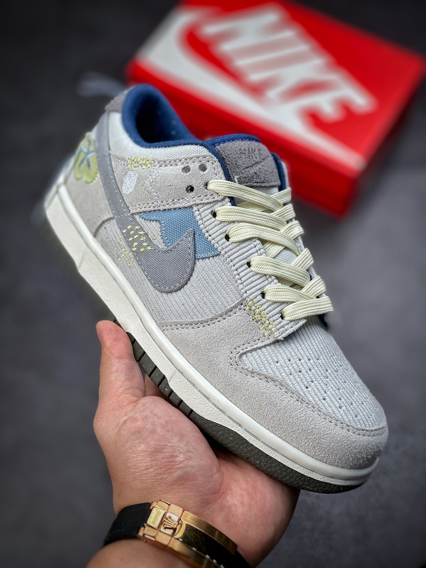 300 Nike Dunk Low Bright Side 灰蓝 灯芯绒 DQ5076-001