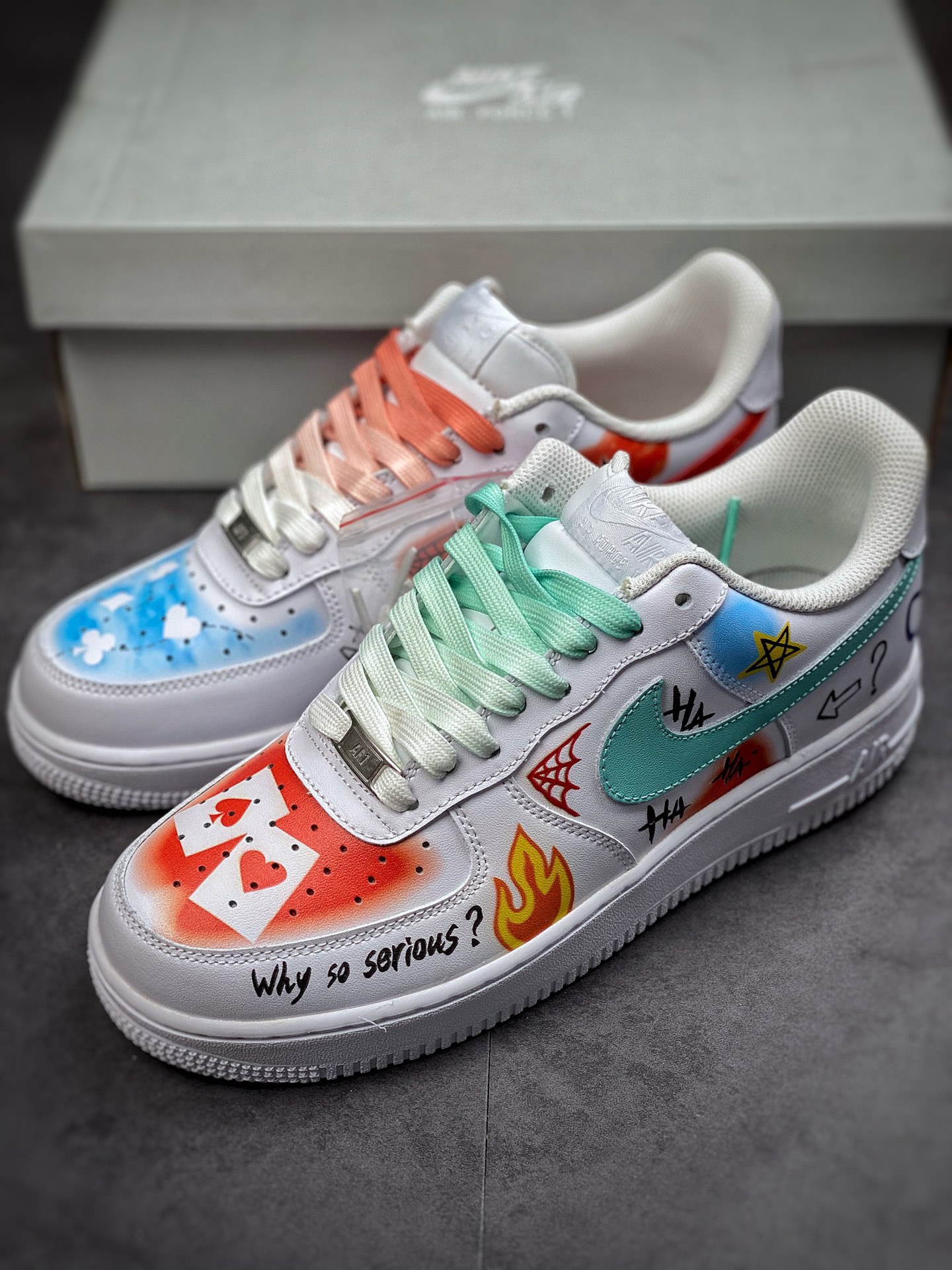 260 Nike Air Force 1 Low 07 二次元主题 小丑涂鸦配色CW2288-111